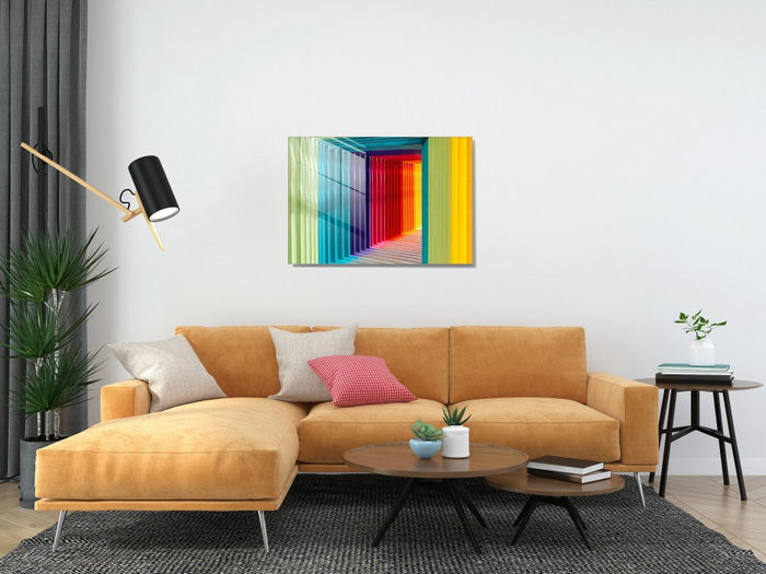 Wallity Cuadro Decorativo de Cristal Templado Multicolor 30 x 45 cm